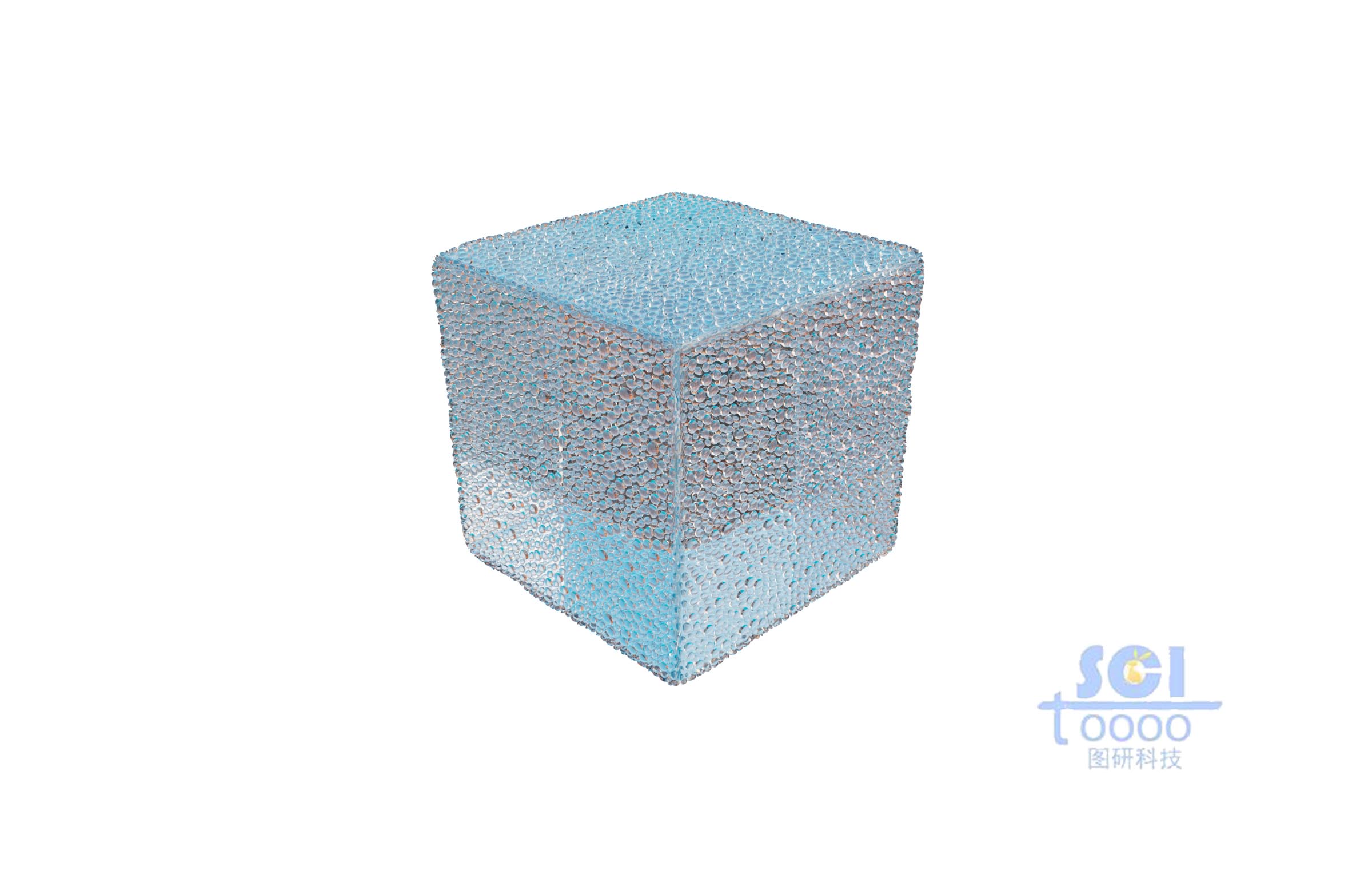水滴分布的立方体