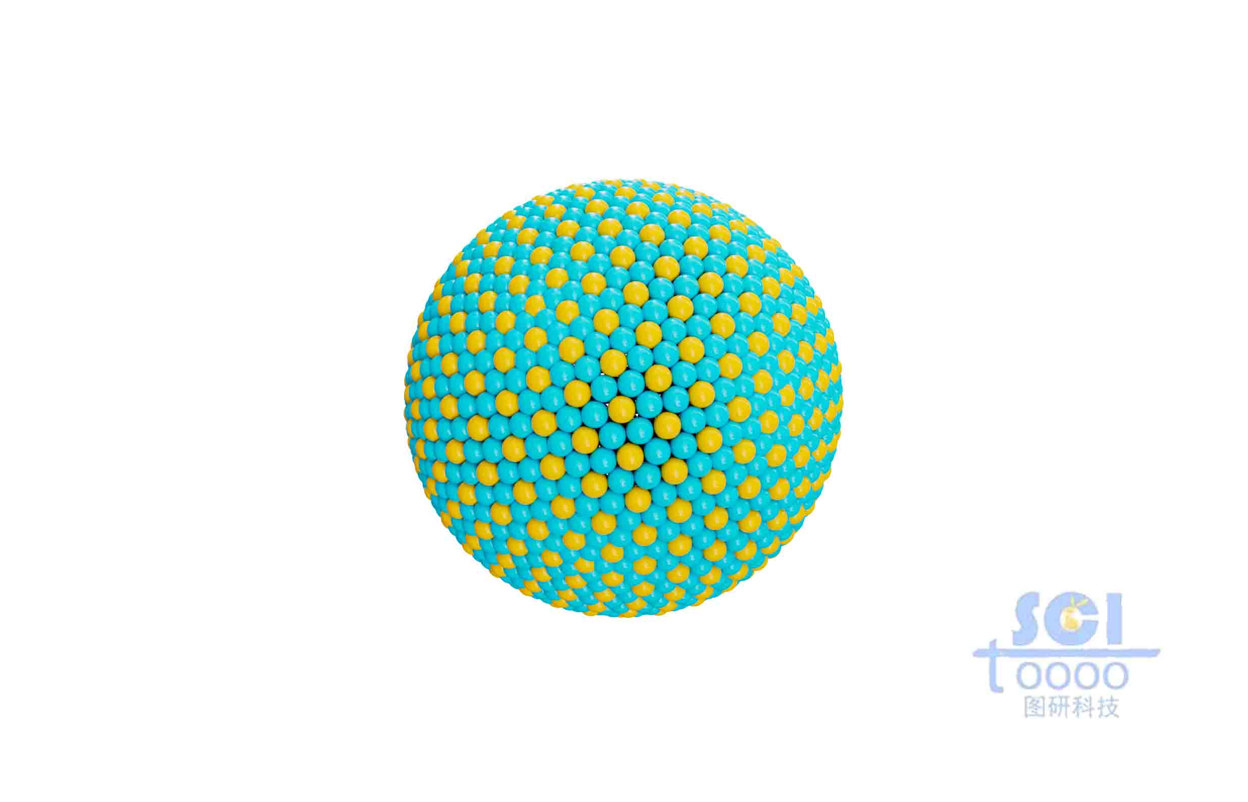 两种原子混合形成的纳米球