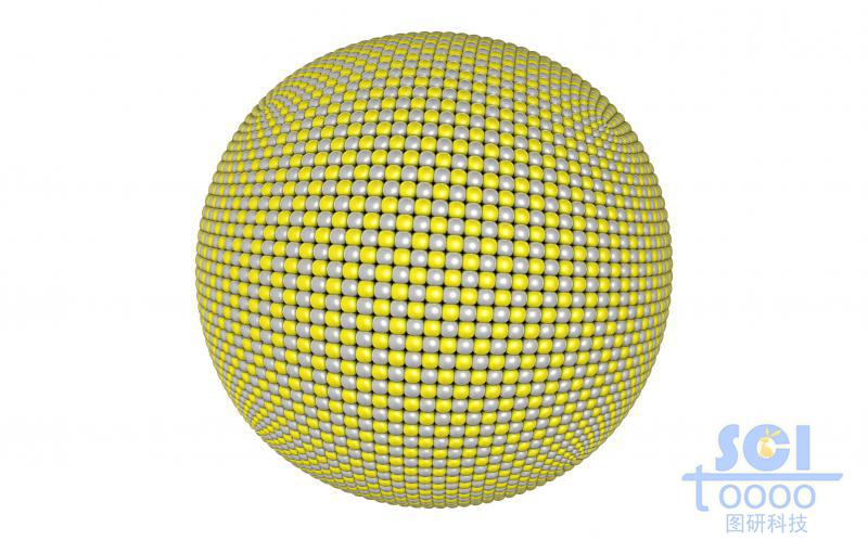 纳微米晶体材料构成的圆形结构