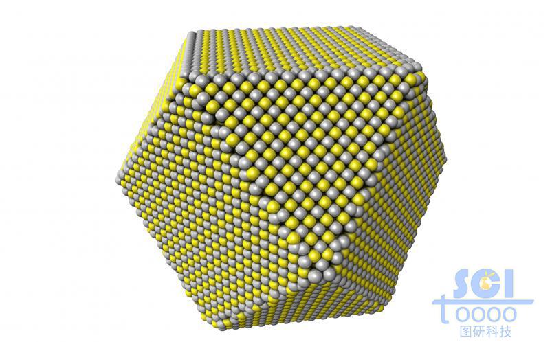 FeS2纳微米晶体材料构成的削角立方体结构