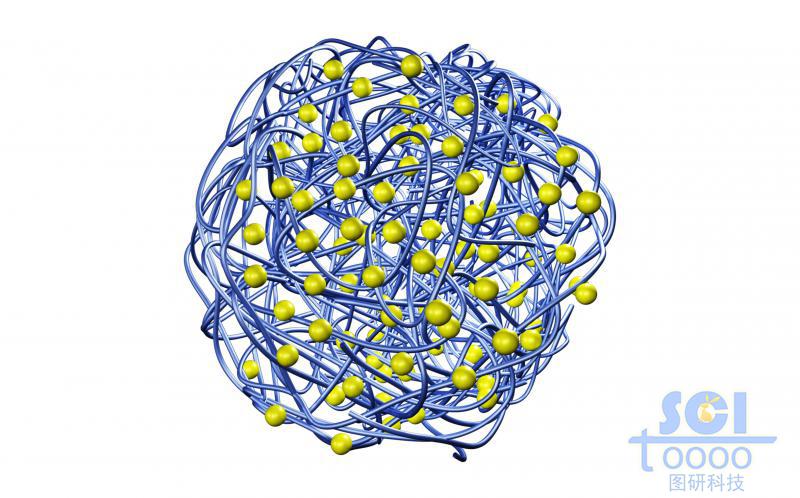 高分子链段交联缠绕形成的笼状结构内嵌吸附纳米药物