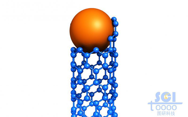 zigzag边的碳管自合成时的顶端结构