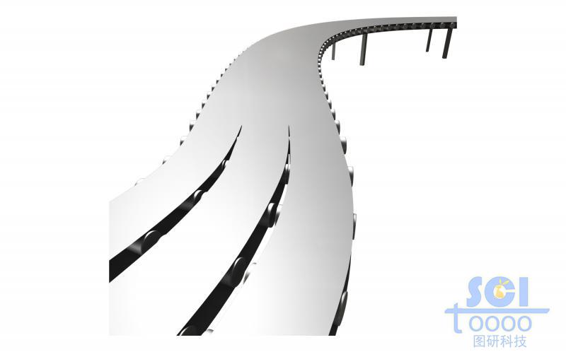 三段汇聚/分叉的道路模型