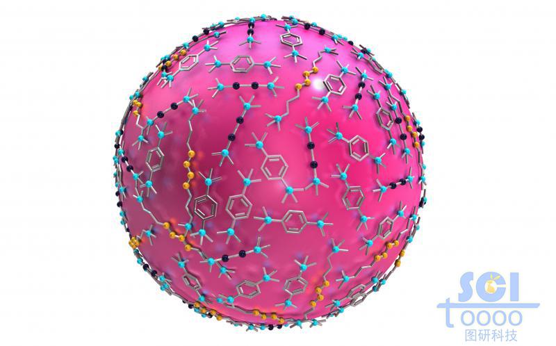 表面附着有机小分子的纳米颗粒介孔球
