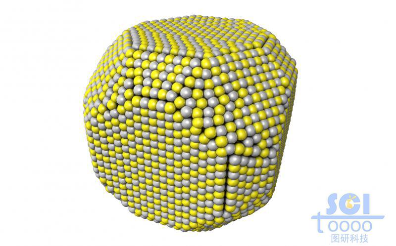 FeS2纳微米晶体材料构成的削角立方体结构
