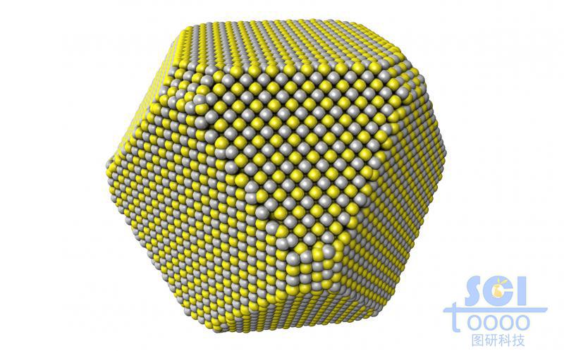 FeS2纳微米晶体材料构成的削角立方体结构