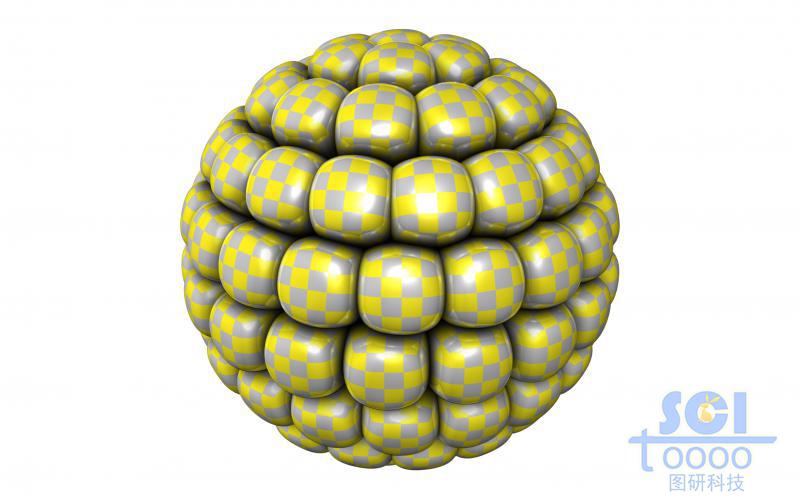 FeS2纳微米晶体材料构成的圆形结构