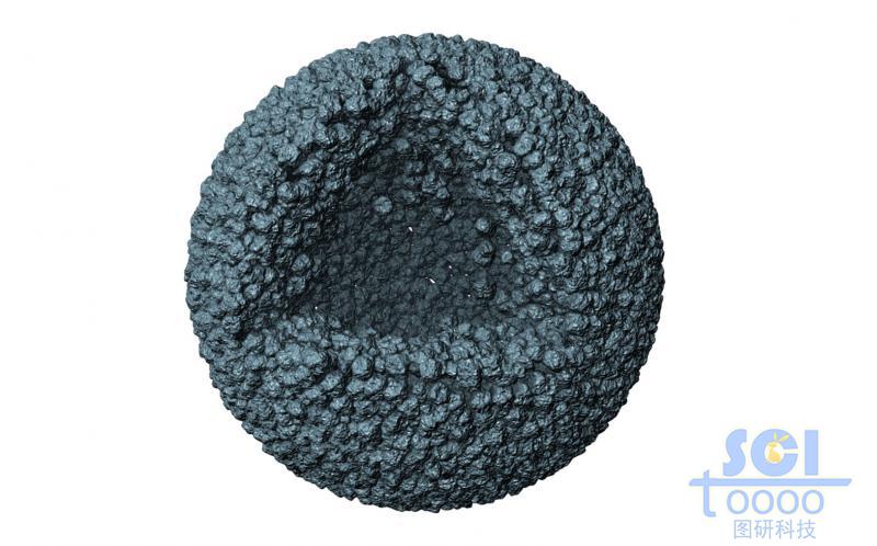 纳米颗粒堆积的表面多孔道的空心球壳结构