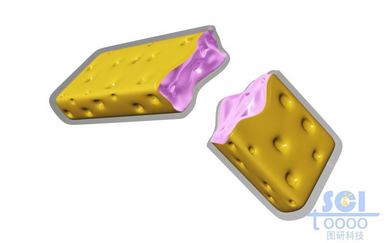 表面包裹无定型碳的晶体结构模式图
