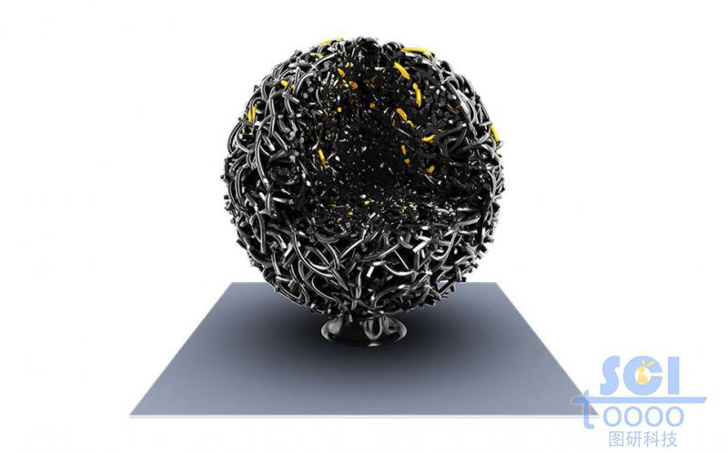 逆向吸附液体的碳纳米管/高分子链段缠绕的多孔球