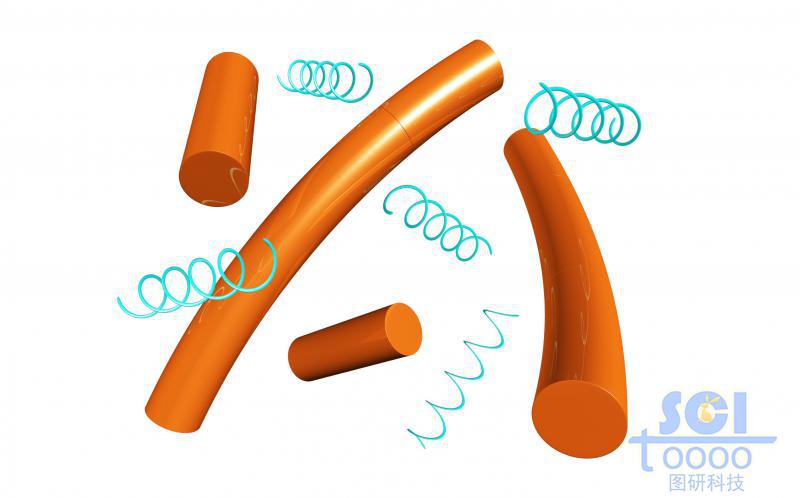 纳米棒与螺旋状高分子链段
