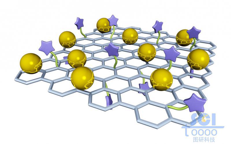 负载小分子基团和金属原子的石墨烯片