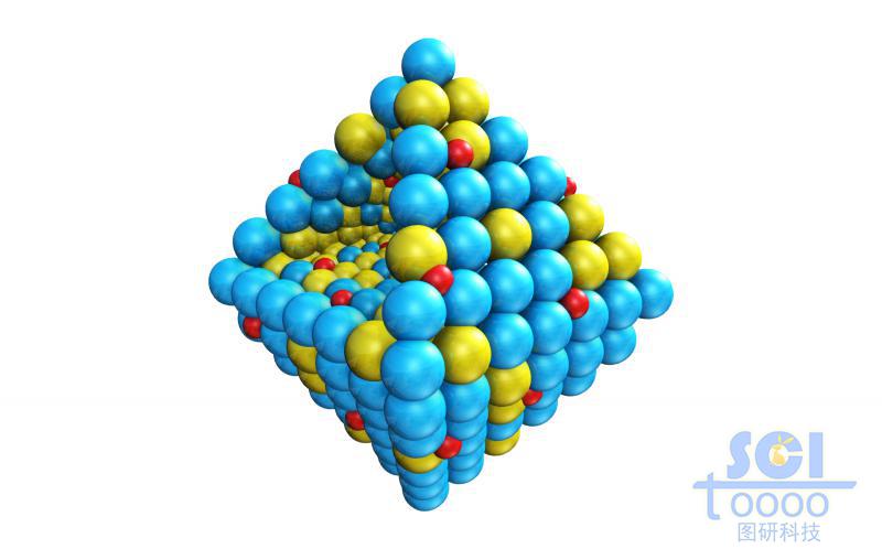 两个原子混杂形成的八面体结构