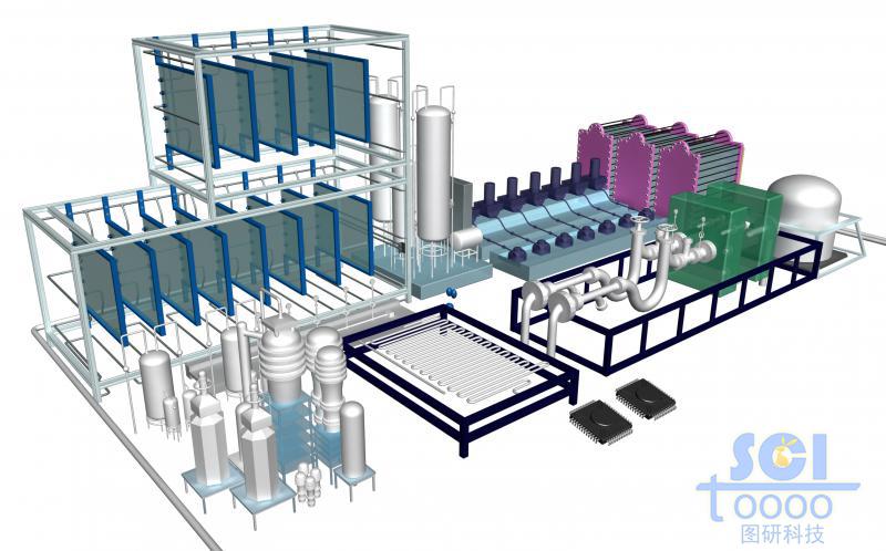 化工厂三维结构模型