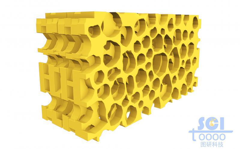 无规则多孔的泡沫/海绵/骨架结构